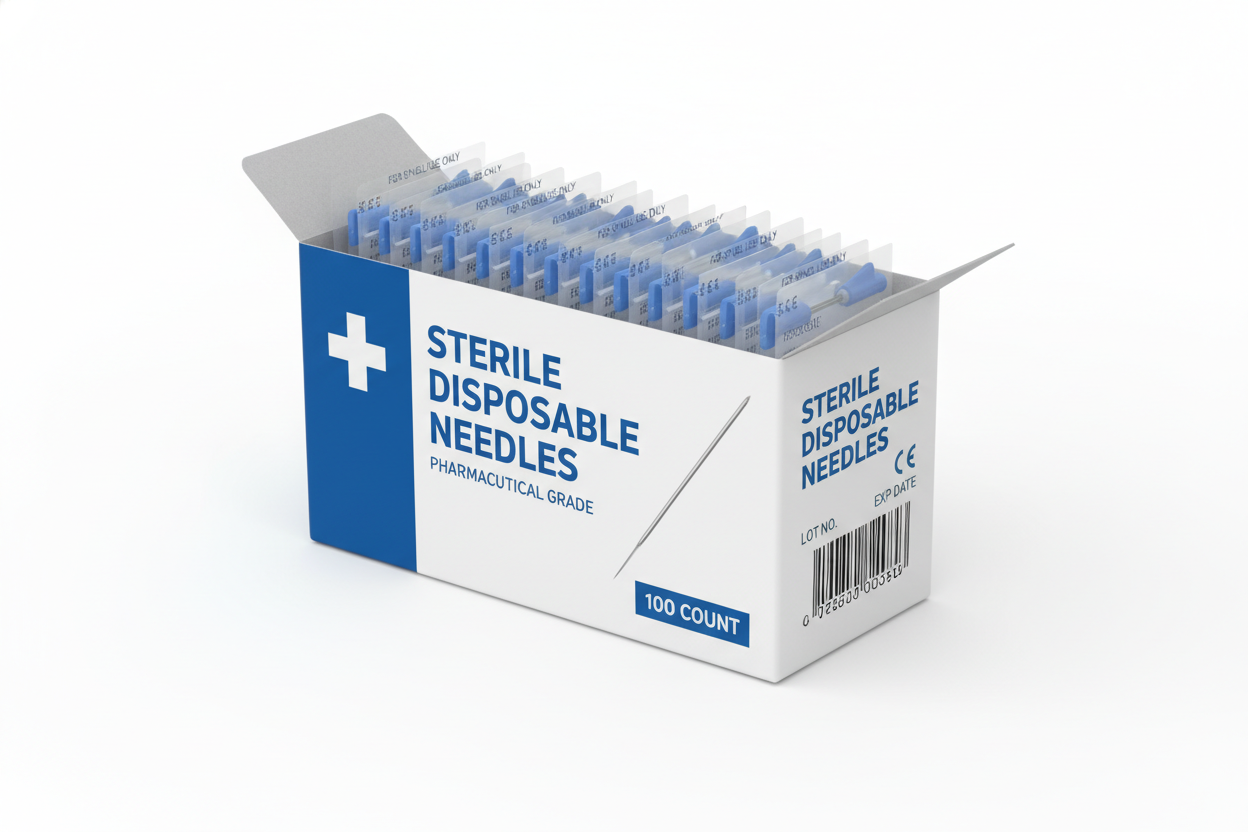 caja de aguja desechables